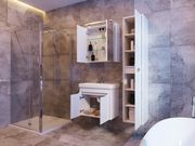 Mirror cabinet Livorno LvrMC-80 Structural Grey