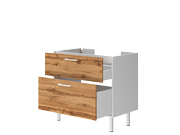 Тумба Afina Af-80 біла / дуб вотан