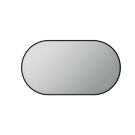 Mirror Aluminum Simple AlumSMOv-50 Black