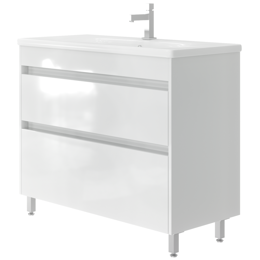 Vanity unit Luton Lt-100 Floor-Standing White