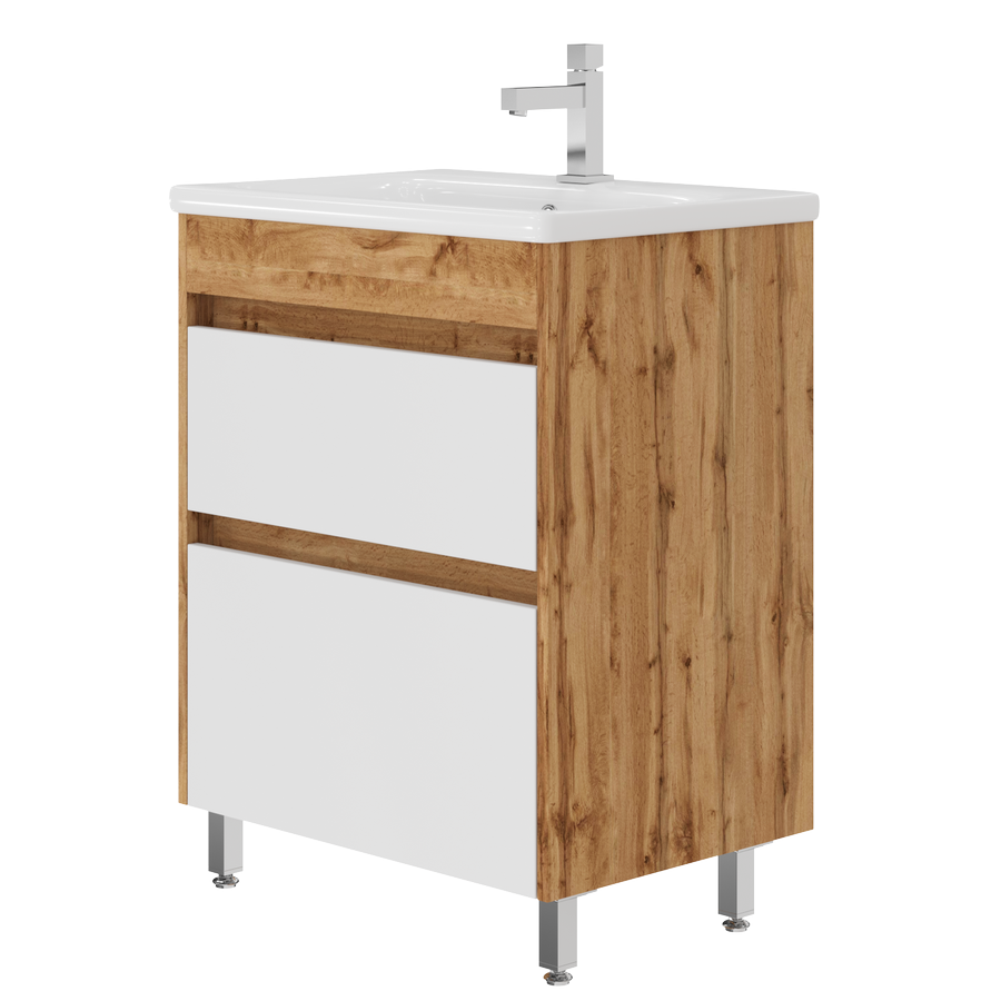 Vanity unit Luton Lt-65 Floor-Standing Wotan Oak